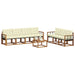 Set de canapele de exterior cu pernă 8 pcs Natural și Crem - WALTI WALTI