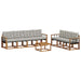 Set de canapele de exterior 8 pcs Gri natural și deschis - WALTI WALTI