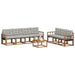 Set de canapele de exterior 8 pcs Gri natural și deschis - WALTI WALTI