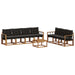Set de canapele de exterior cu pernă 8 pcs Natural și Negru - WALTI WALTI