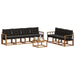 Set de canapele de exterior cu pernă 8 pcs Natural și Negru - WALTI WALTI