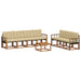 Set de canapele de exterior cu pernă 8 pcs Natural și Bej - WALTI WALTI