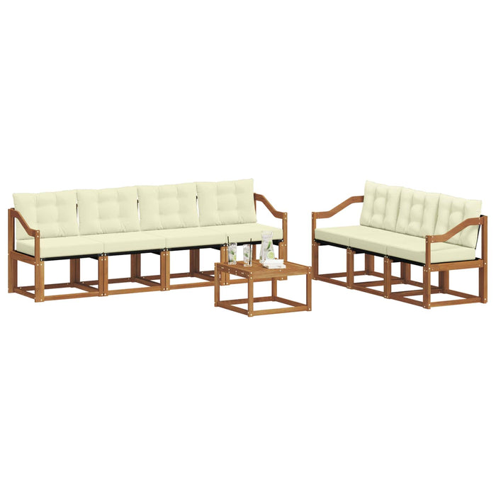 Set de canapele de exterior cu pernă 8 pcs Natural și Crem - WALTI WALTI