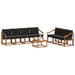 Set de canapele de exterior cu pernă 8 pcs Natural și Negru - WALTI WALTI