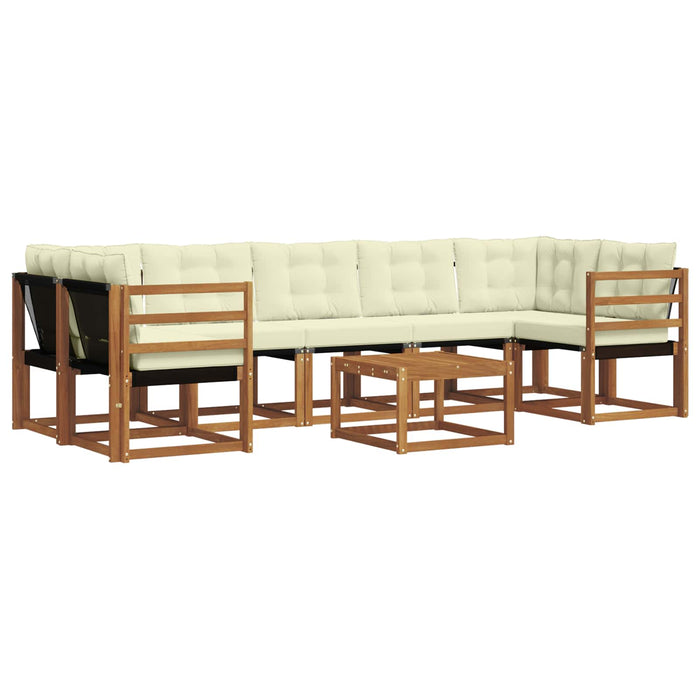 Set de canapele de exterior cu pernă 8 pcs Natural și Crem - WALTI WALTI