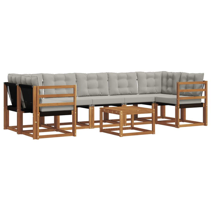Set de canapele de exterior 8 pcs Gri natural și deschis - WALTI WALTI