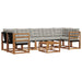 Set de canapele de exterior 8 pcs Gri natural și deschis - WALTI WALTI