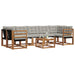Set de canapele de exterior 8 pcs Gri natural și deschis - WALTI WALTI