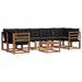 Set de canapele de exterior cu pernă 8 pcs Natural și Negru - WALTI WALTI