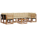 Set de canapele de exterior cu pernă 8 pcs Natural și Bej - WALTI WALTI