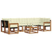Set de canapele de exterior cu pernă 8 pcs Natural și Crem - WALTI WALTI