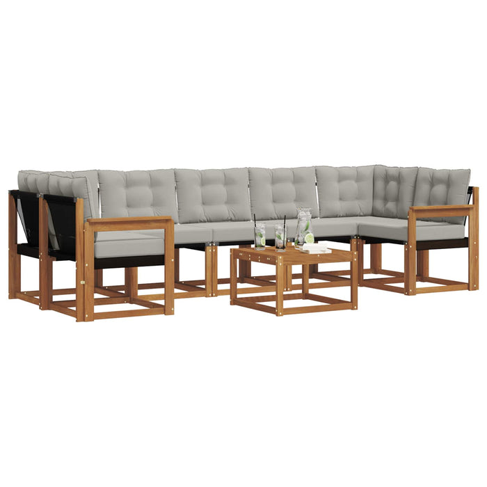 Set de canapele de exterior 8 pcs Gri natural și deschis - WALTI WALTI
