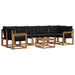 Set de canapele de exterior cu pernă 8 pcs Natural și Negru - WALTI WALTI