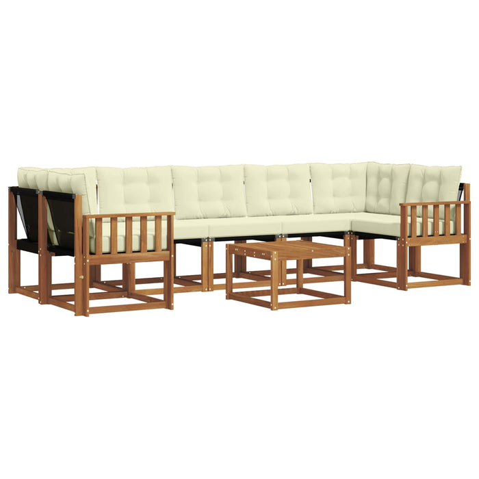 Set de canapele de exterior cu pernă 8 pcs Natural și Crem - WALTI WALTI