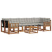 Set de canapele de exterior 8 pcs Gri natural și deschis - WALTI WALTI