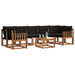 Set de canapele de exterior cu pernă 8 pcs Natural și Negru - WALTI WALTI