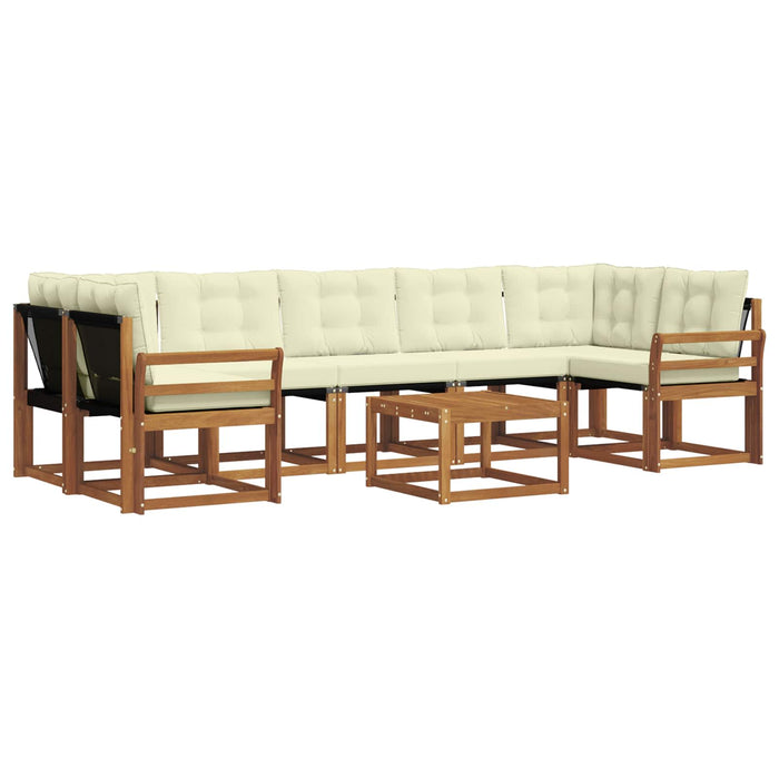 Set de canapele de exterior cu pernă 8 pcs Natural și Crem - WALTI WALTI