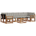 Set de canapele de exterior 8 pcs Gri natural și deschis - WALTI WALTI