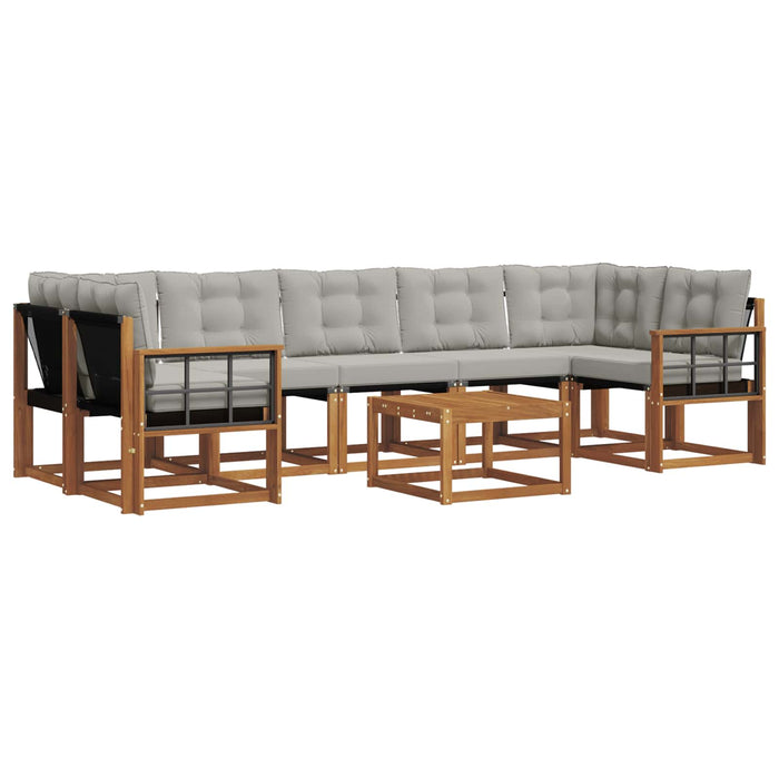 Set de canapele de exterior 8 pcs Gri natural și deschis - WALTI WALTI