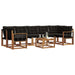 Set de canapele de exterior cu pernă 8 pcs Natural și Negru - WALTI WALTI