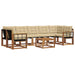 Set de canapele de exterior cu pernă 8 pcs Natural și Bej - WALTI WALTI