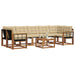 Set de canapele de exterior cu pernă 8 pcs Natural și Bej - WALTI WALTI