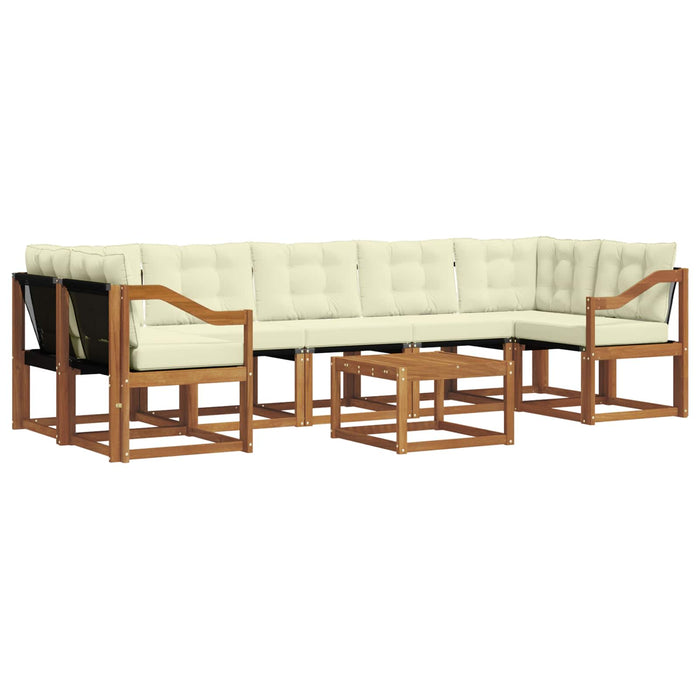 Set de canapele de exterior cu pernă 8 pcs Natural și Crem - WALTI WALTI