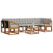 Set de canapele de exterior 8 pcs Gri natural și deschis - WALTI WALTI