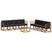 Set de canapele de exterior cu pernă 9 pcs Natural și Negru - WALTI WALTI