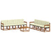 Set de canapele de exterior cu pernă 9 pcs Natural și Crem - WALTI WALTI