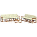 Set de canapele de exterior cu pernă 9 pcs Natural și Crem - WALTI WALTI