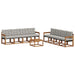 Set de canapele de exterior 9 pcs Gri natural și deschis - WALTI WALTI