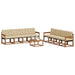 Set de canapele de exterior cu pernă 9 pcs Natural și Bej - WALTI WALTI