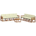 Set de canapele de exterior cu pernă 9 pcs Natural și Crem - WALTI WALTI