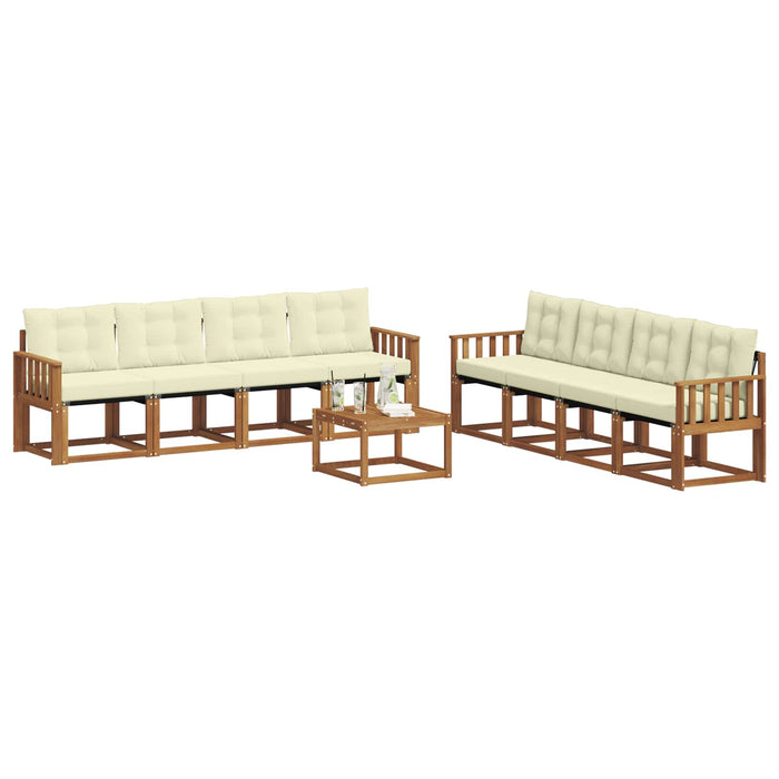 Set de canapele de exterior cu pernă 9 pcs Natural și Crem - WALTI WALTI