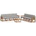 Set de canapele de exterior 9 pcs Gri natural și deschis - WALTI WALTI