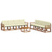 Set de canapele de exterior cu pernă 9 pcs Natural și Crem - WALTI WALTI