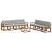 Set de canapele de exterior 9 pcs Gri natural și deschis - WALTI WALTI