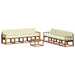 Set de canapele de exterior cu pernă 9 pcs Natural și Crem - WALTI WALTI
