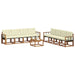 Set de canapele de exterior cu pernă 9 pcs Natural și Crem - WALTI WALTI