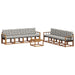 Set de canapele de exterior 9 pcs Gri natural și deschis - WALTI WALTI