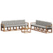 Set de canapele de exterior 9 pcs Gri natural și deschis - WALTI WALTI