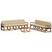 Set de canapele de exterior cu pernă 9 pcs Natural și Bej - WALTI WALTI