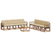 Set de canapele de exterior cu pernă 9 pcs Natural și Bej - WALTI WALTI