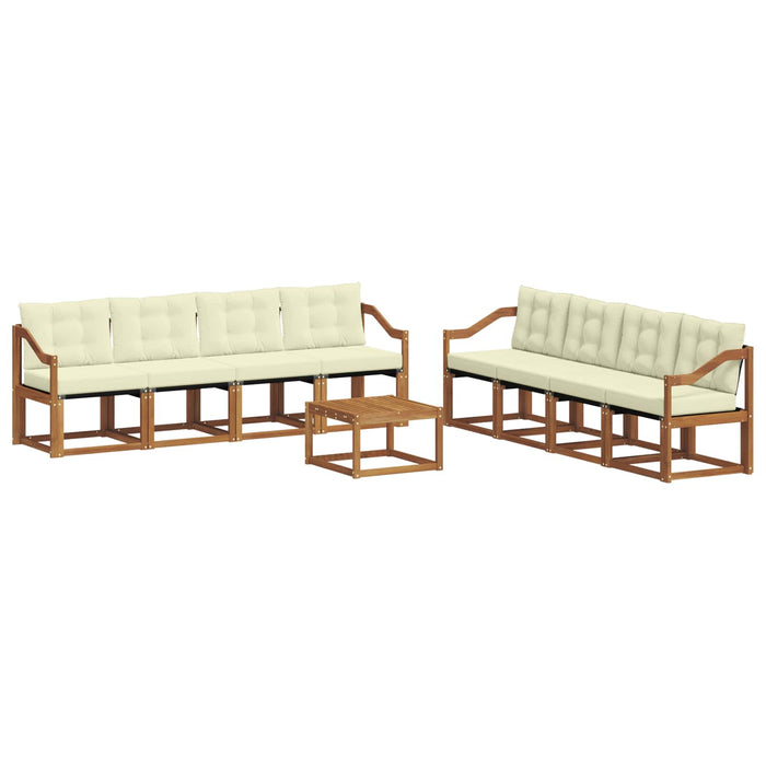 Set de canapele de exterior cu pernă 9 pcs Natural și Crem - WALTI WALTI
