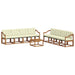 Set de canapele de exterior cu pernă 9 pcs Natural și Crem - WALTI WALTI
