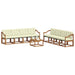 Set de canapele de exterior cu pernă 9 pcs Natural și Crem - WALTI WALTI