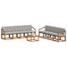 Set de canapele de exterior 9 pcs Gri natural și deschis - WALTI WALTI