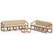 Set de canapele de exterior cu pernă 9 pcs Natural și Bej - WALTI WALTI