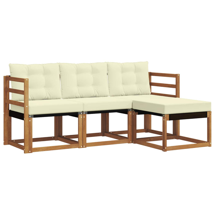 Set de canapele de exterior cu pernă 4 pcs Natural și Crem - WALTI WALTI